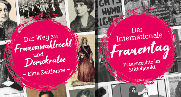 Cover der FaltblÃ¤tter zum Frauentag