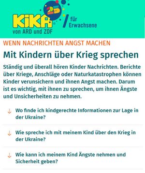 Kika: Mit Kindern über Krieg reden Kika: Mit Kindern über Krieg reden