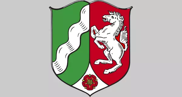 Wappen von Nordrhein-Westfalen (Foto: Wikimedia / gemeinfrei) Wappen von Nordrhein-Westfalen (Foto: Wikimedia / gemeinfrei)