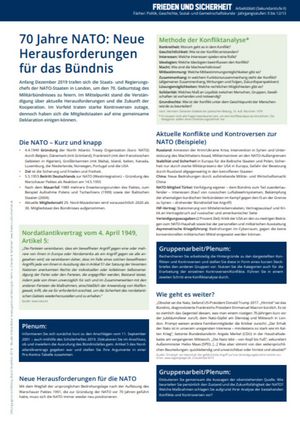 70 Jahre NATO - Neue Herausforderungen für das Bündnis. Stiftung Jugend und Bildung, 2019. 70 Jahre NATO - Neue Herausforderungen für das Bündnis. Stiftung Jugend und Bildung, 2019.
