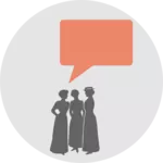 Symbolfoto Frauen sprechen. Grafik: LpB BW via Canva. Symbolfoto Frauen sprechen. Grafik: LpB BW via Canva.