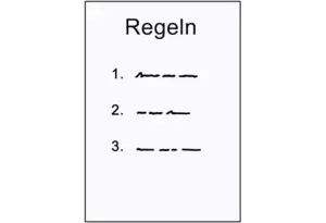 Grafik: Ein Blatt Papier mit Regeln Grafik: Ein Blatt Papier mit Regeln