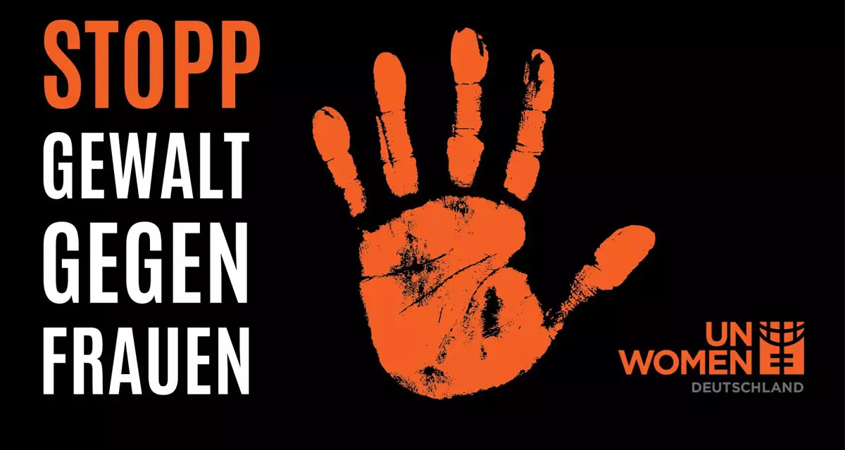 UN-Kampagne â€žOrange the Worldâ€œ â€žStopp Gewalt gegen Frauenâ€œ. Logo: UN Women Deutschland