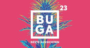 Logo BUGA, Bundesgartenschau 2023 "Beste Aussichten". Â© Bundesgartenschau Mannheim 2023 gGmbH 
