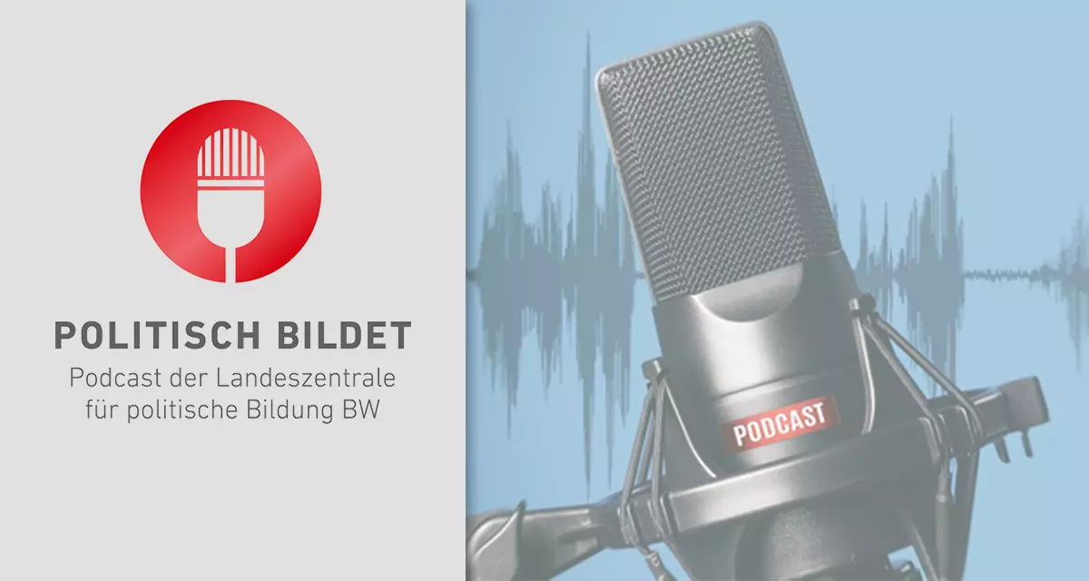 Podcast POLITISCH BILDET der Landeszentrale fÃ¼r politische Bildung BW. Symbolbild Mikrofon. Foto: Adobe Stock 