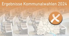 Ergebnisse der Kommunalwahlen 2024. Foto: Adobe Stock, Karte BW: wikimedia | Franzpaul - own work | CC BY-SA 3.0. 