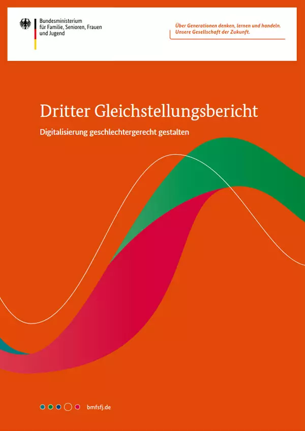 Titelbild des 3. Gleichstellungsberichts des Bundesministeriums fÃ¼r Familie, Senioren, Frauen u. Jugend