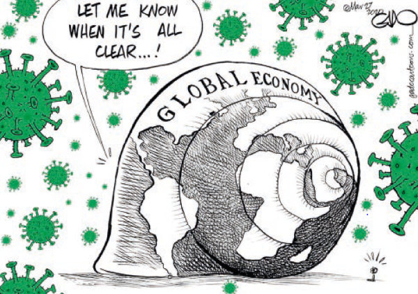 Global economy vs. Coronavirus. © Gado, 2020 Global economy vs. Coronavirus. © Gado, 2020