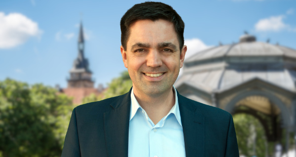 OB-Kandidat Dr. Malte Kaufmann. Foto: privat OB-Kandidat Dr. Malte Kaufmann. Foto: privat